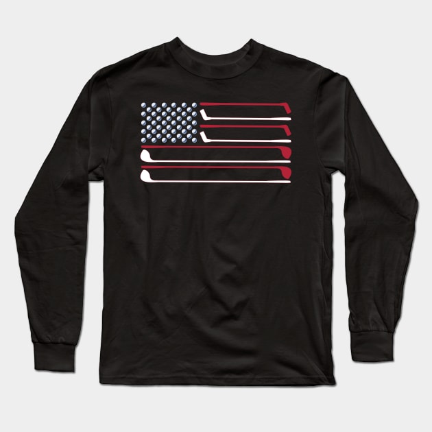 American Golf Flag Long Sleeve T-Shirt by Miranda Nelson